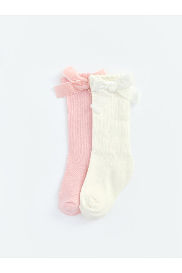 Trendy Picks from Kübra Butik: Socks with a bow detail for baby girls, 2-Pack