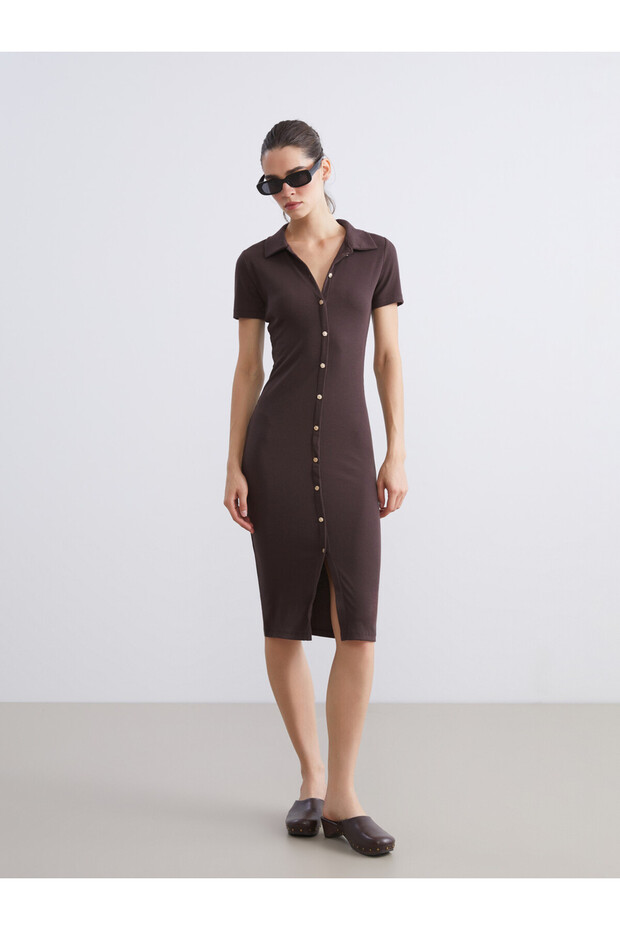 Trendy Picks from Kübra Butik: Off-the-Shoulder, Yoke Detail, Corded Fabric Dress