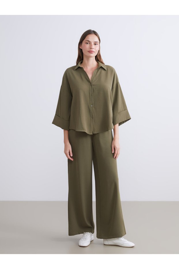 Trendy Picks from Kübra Butik: Women's Wide-Leg Pants with a Drawstring Waist