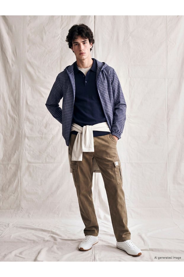 Trendy Picks from Kübra Butik: Relaxed Fit Hooded Gabardine Men's Jacket