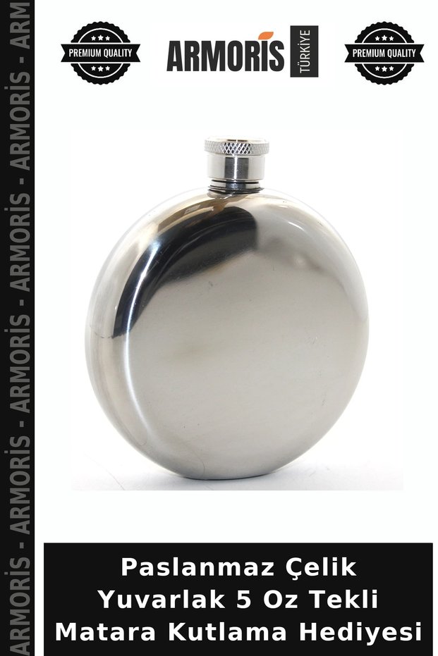 Stainless Steel Round 5 Oz Single Water Bottle—Celebration Gift