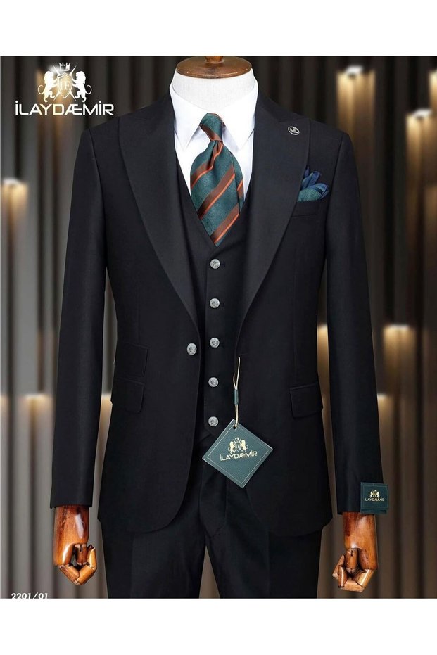Men, Slim Fit , Blazer,Suit,Black