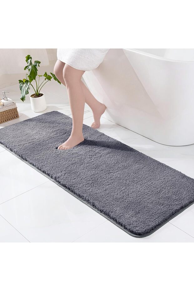 Soft Absorbent Bathroom Rugs, Non-Slip Bath Mat, 61x178 CM