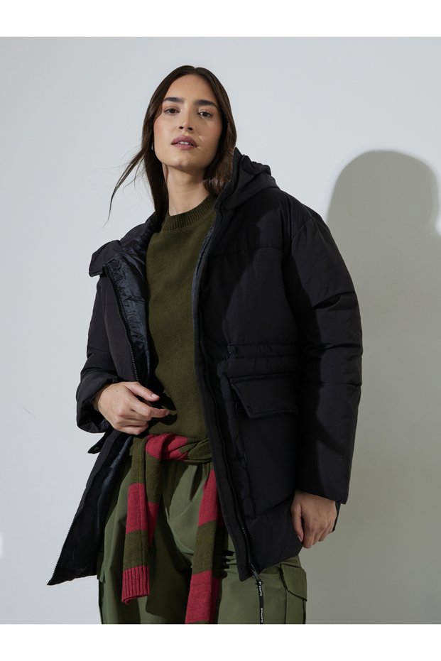 REGULAR FIT LONG LINE PADDED COAT
