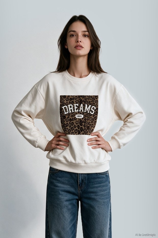 Women's Sweatshirt SWT03084 Ecru