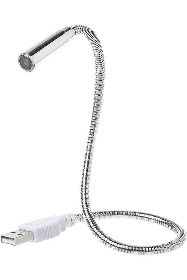 USB Gooseneck Desk Lamp, Flexible LED Task Light for Laptop & Computer, Adjustable Office Reading Li