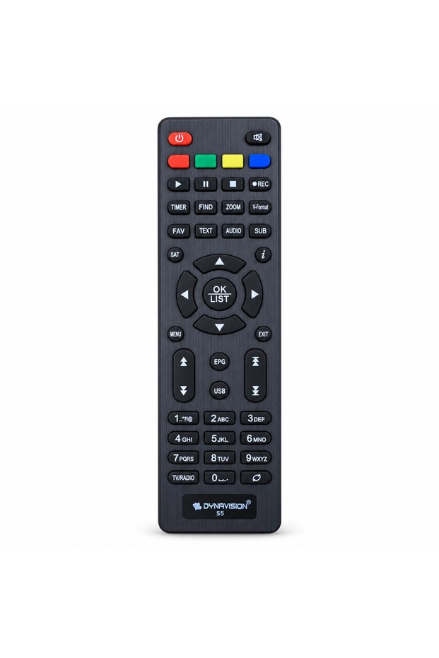 جهاز التحكم عن بعد لجهاز استقبال الأقمار الصناعية Dynavision S5 - باللون الأسود.