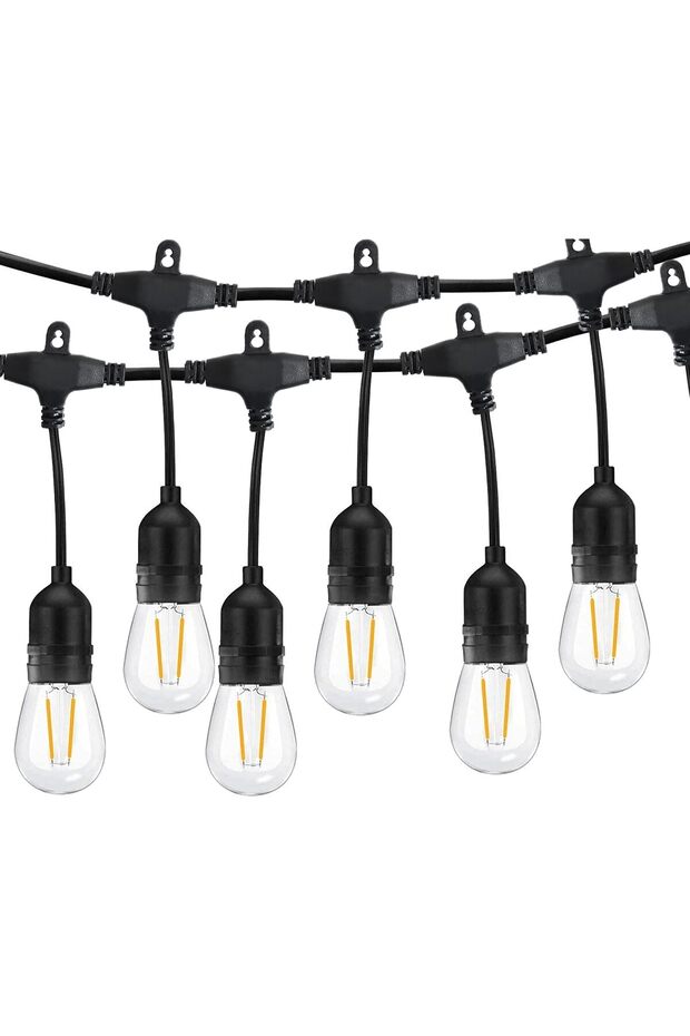 49FT Outdoor LED String Lights 2700K Warm White