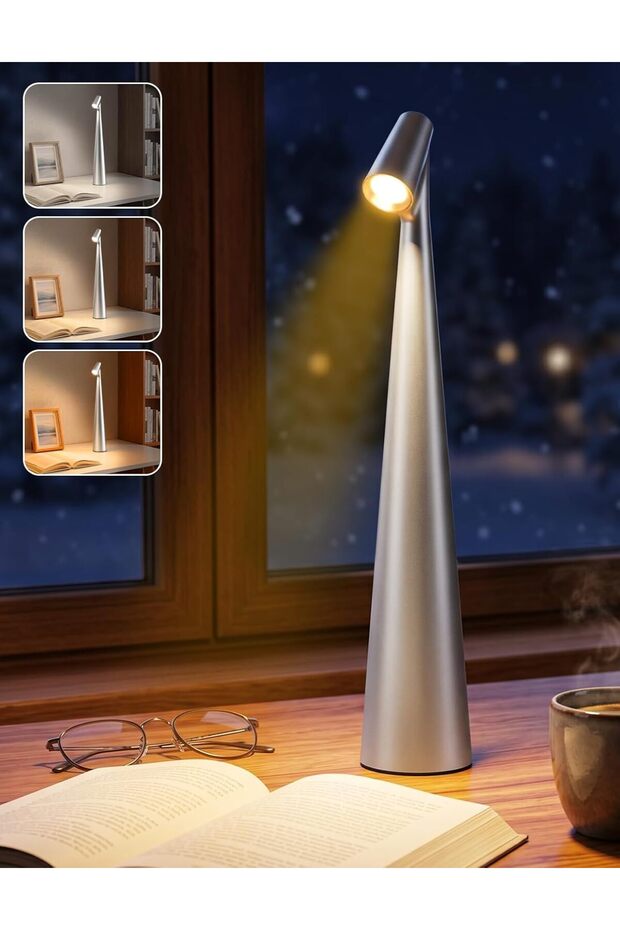 Portable LED Table Lamp,Xkimos Touch Control LED Table Lamp, 3 Color Temp Stepless Dimmable Touch De