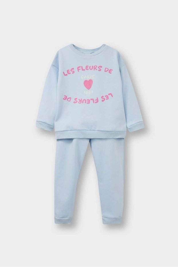 2-Piece Set: Printed Sweatshirt and Soft-Fleece Sweatpants for Baby Girls