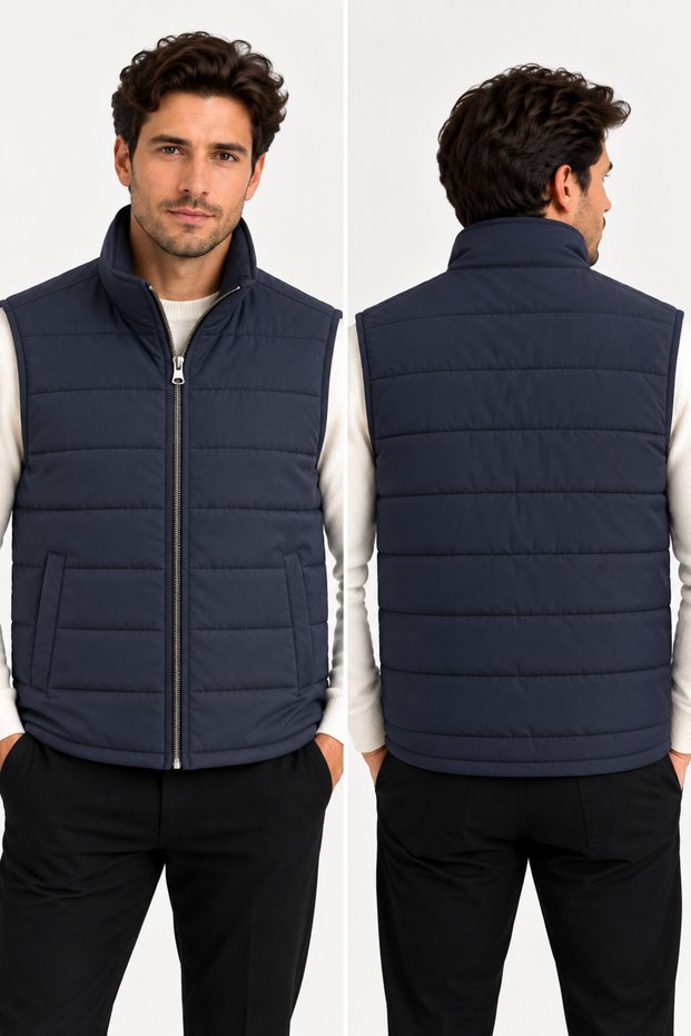 Men's Reversible Double-Zip Vest – 3 Color Options