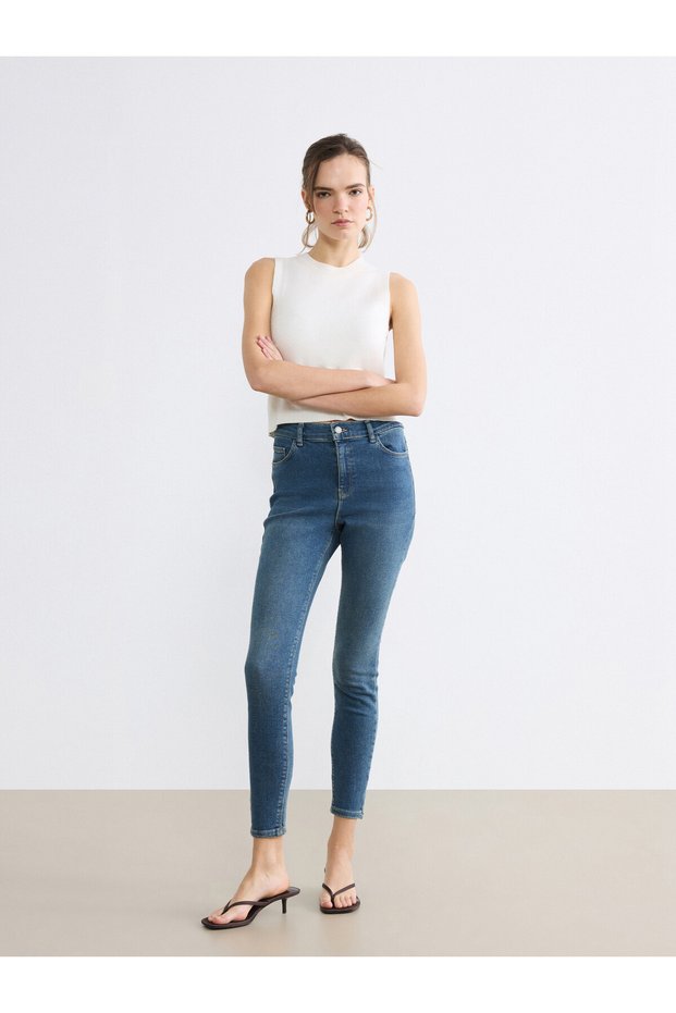 LCW Jeans Indigo Denim Straight Super Skinny & Extra Slim High-Waisted Extra Slim Legs—The ALITA CITY Difference
