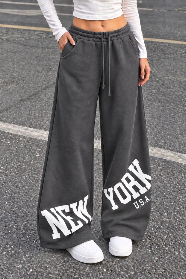 Women's New York-Printed Stylish and Comfortable Oversized Casual Streetwear Sweatpants