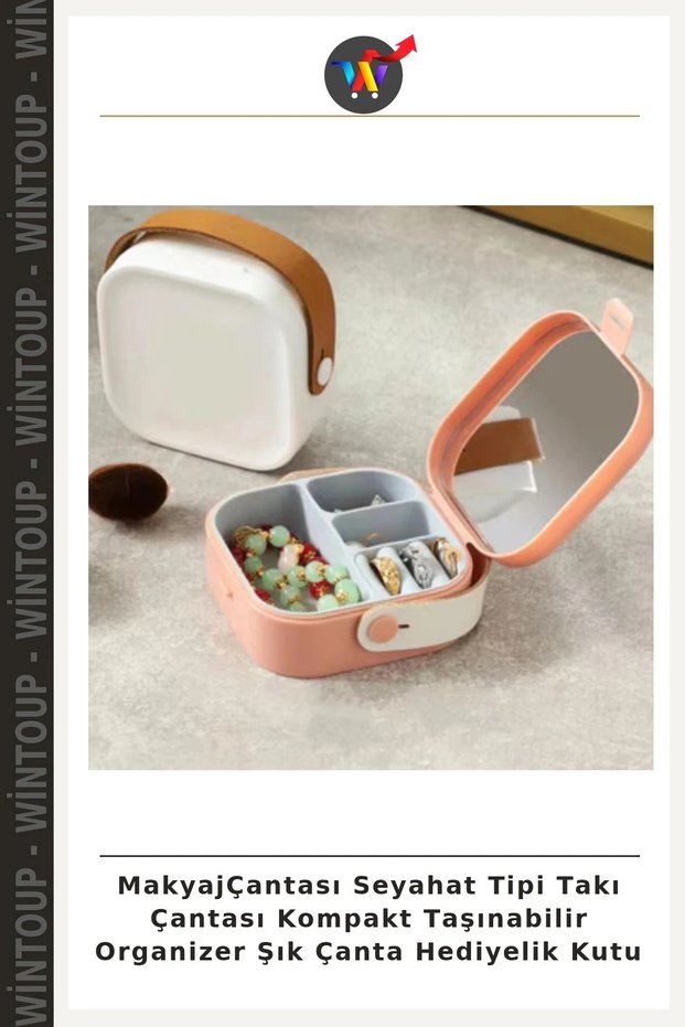 Makeup Bag, Travel-Size Jewelry Pouch, Compact Portable Organizer, Stylish Bag, Gift Box