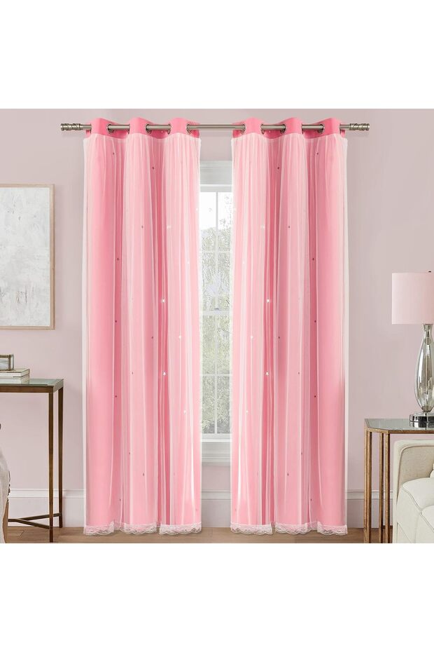 Curtains for Bedroom Decor Pink34/84/1