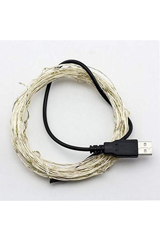 Waterproof USB LED Silver Copper Wire String Light (5V, 10m, 100 Lights)