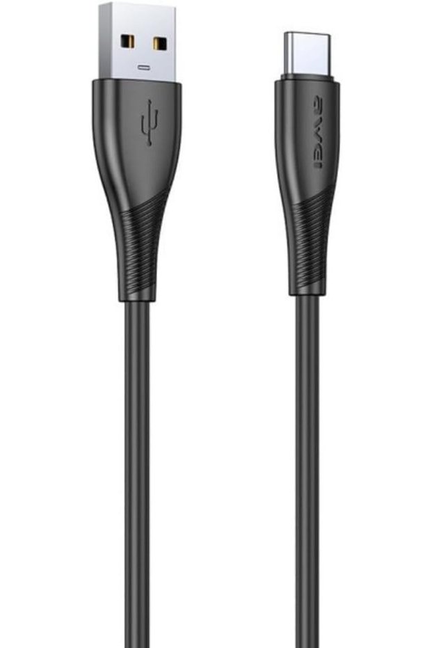 كابل شحن سريع من نوع USB-A إلى USB-C، طوله متر واحد - يدعم الشحن عالي السرعة ونقل البيانات، موديل CL-182T، كابل متين.