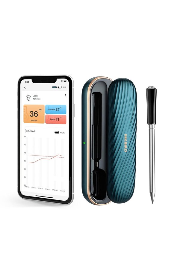 Wireless Bluetooth Meat Thermometer INT-11X-B, Dual-Sensor Probe