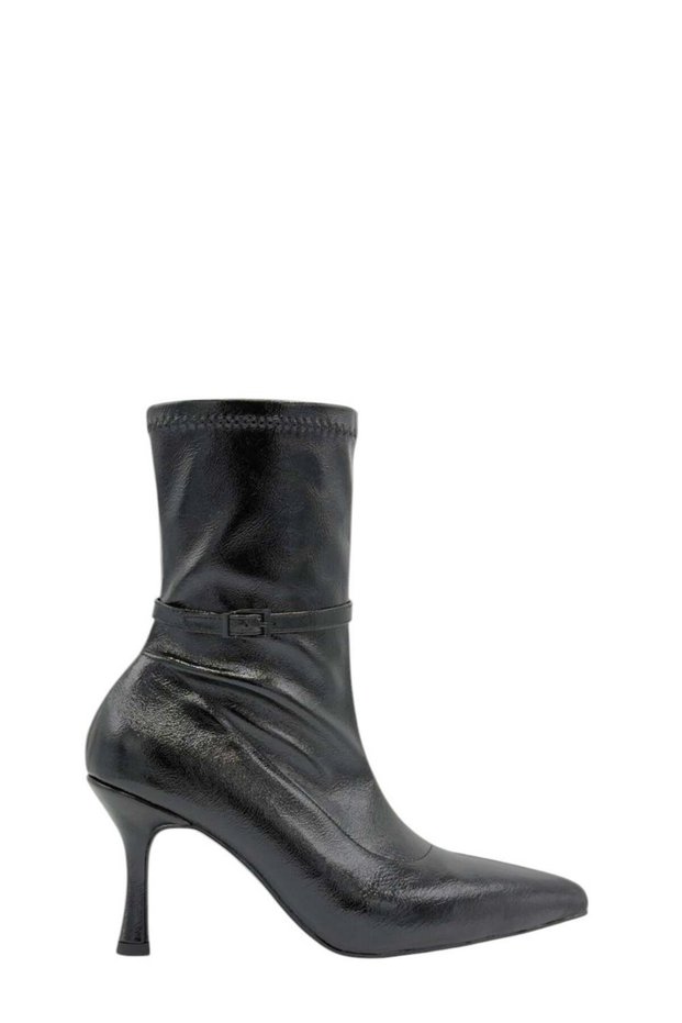 Black Pointed Toe Stretch-Heel Women's Boots (050 2604980)