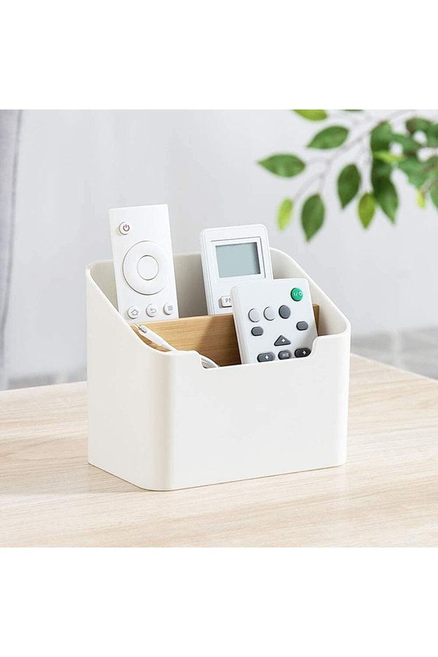 Remote Control Holder, Media Player Controller Holder, Universal TV Remote Organizer Caddy Box, Desk