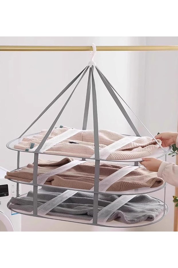 2pcs 3-Tier Clothes Drying Rack Foldable, Laundry Drying Rack, Sweater Drying Rack Flat Mesh, Clothe