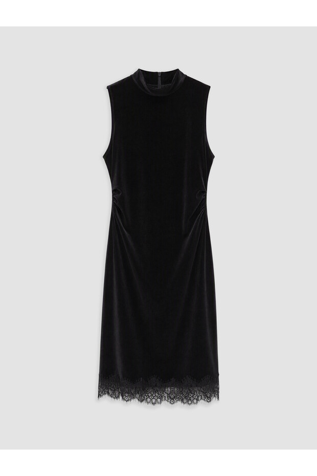 TWO MT SHOP QUALITY LCW Comfort Black Velvet Shift Dress