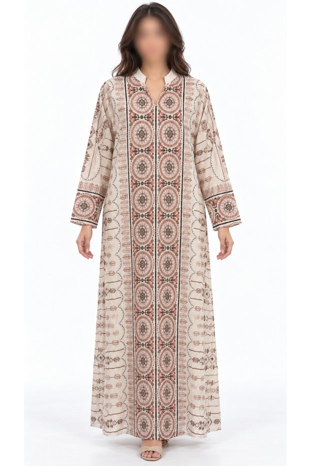 Modern Palestinian Embroidered Jalabiya | Elaa