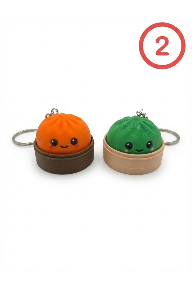 3D Keychains with Moving Figures—High-Quality Product, Set of 2