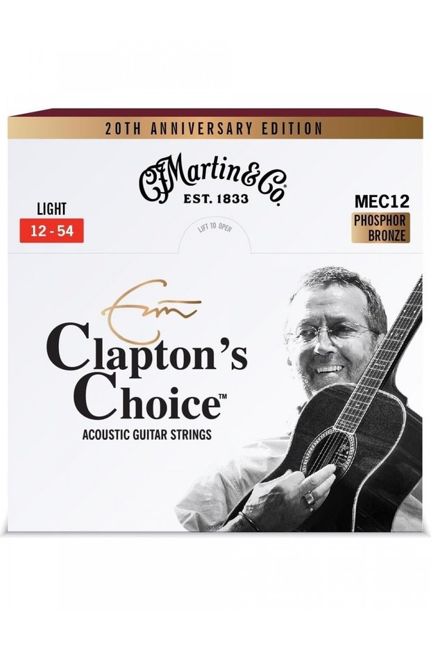 MEC12LTD20 Eric Clapton's Choice Phosphor Bronze Acoustic Guitar Strings (12-54)
