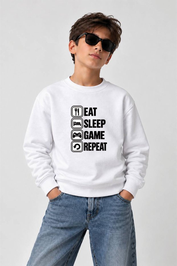 Printed Crew-Neck Sweatshirt for Boys