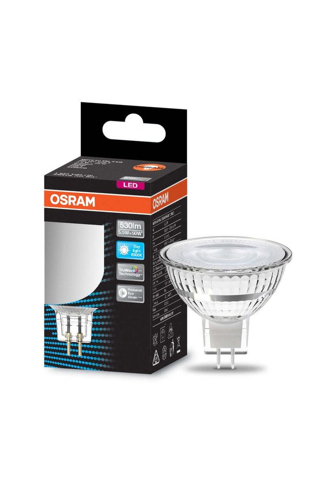 LED Value MR16 Spot Bulb 5.5W GU5.3 12V Daylight - Low Voltage Spotlight for Downlights