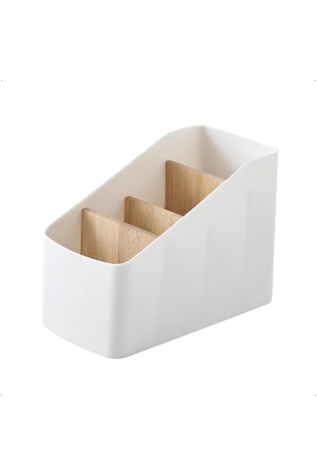 Remote Control Storage Box, Universal TV Remote Holder and Organizer with Multiple Compartments, Des