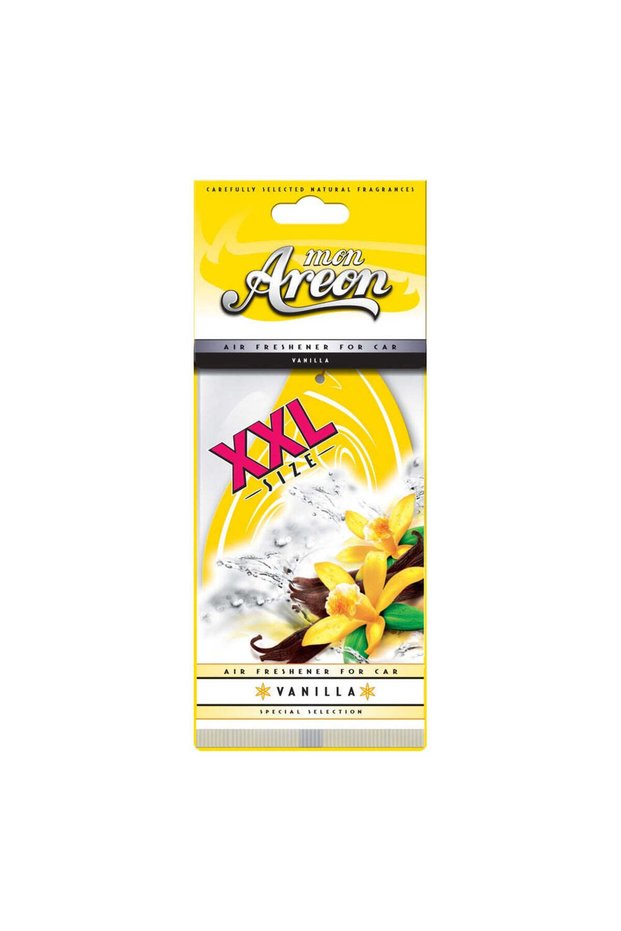 Mon XXL Hanging Car Air Freshener, Vanilla Scent, Large Card with Sweet Warm Fragrance