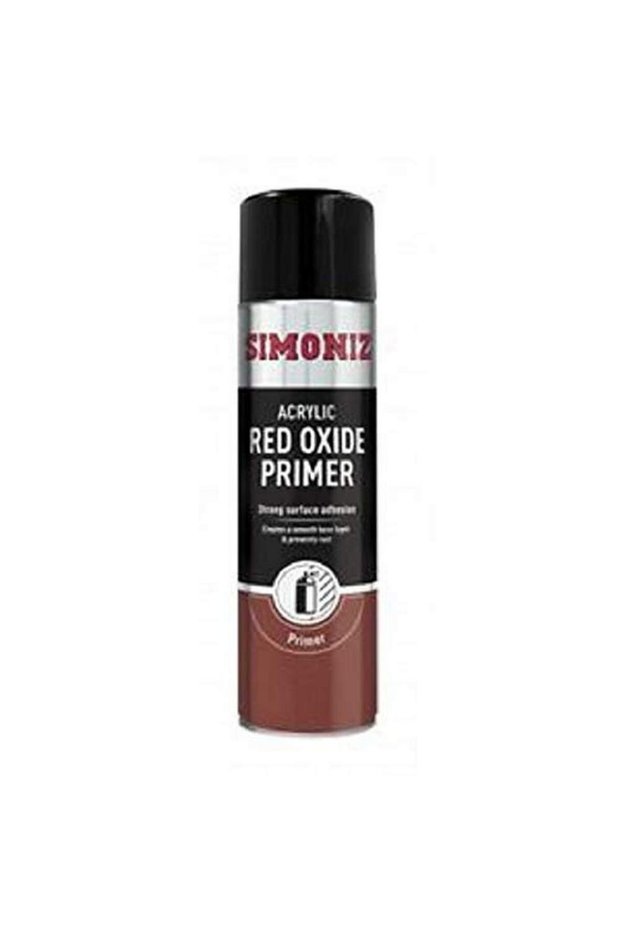 Red Oxide Primer Spray Paint 500 ml Aerosol - Anti-Rust Base Coat for Bare Metal, Car Repair