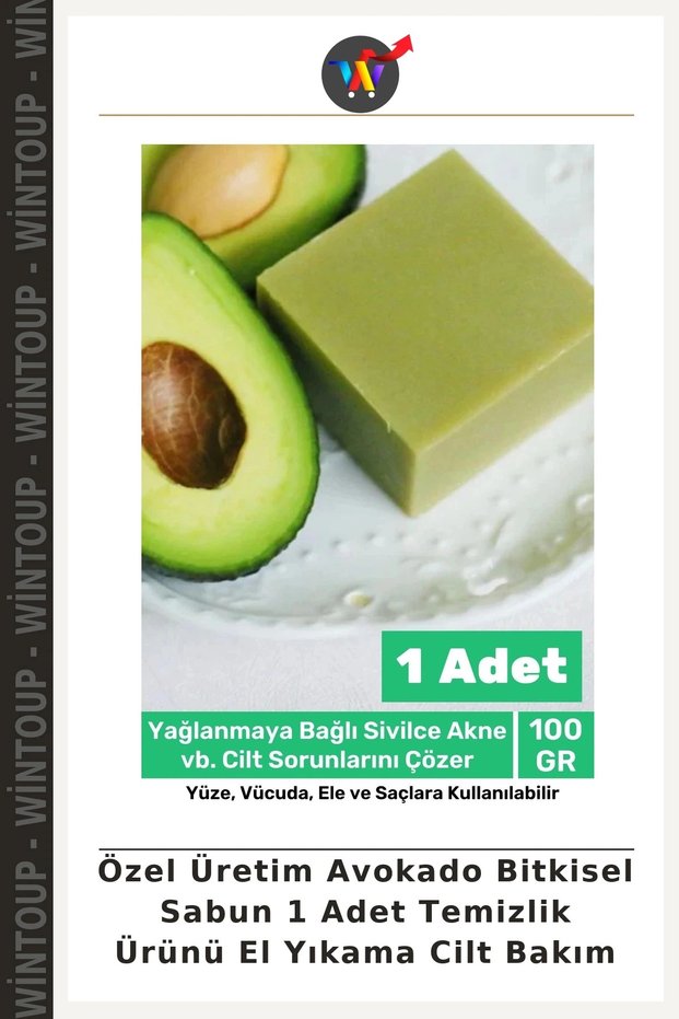 Handmade Avocado Plant-Based Soap, 1 Piece—Cleaning Product, Hand Wash, Skin Care