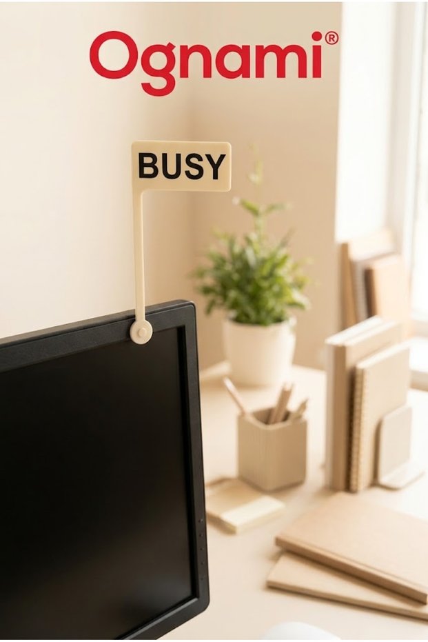 3D Busy Flag Monitor Status Indicator | Office Focus and Work Alert Device