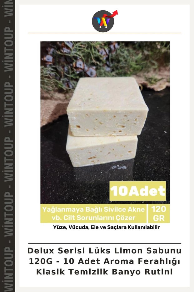 Deluxe Series Luxury Lemon Soap 120g - 10 Pieces: Refreshing Scent, Classic Bath Routine