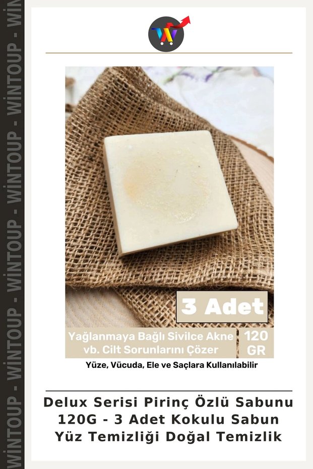 Deluxe Series Rice Extract Soap 120g - 3 Scented Soaps for Facial Cleansing and Natural Cleansing