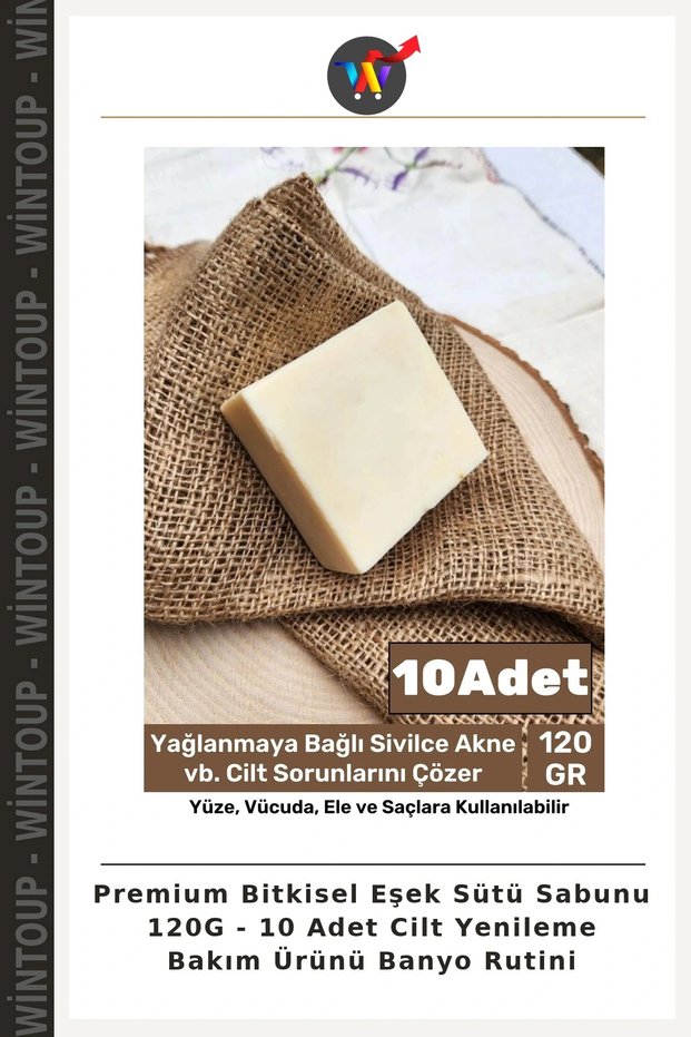 Premium Botanical Donkey Milk Soap 120G - 10-Piece Skincare Bath Routine Set