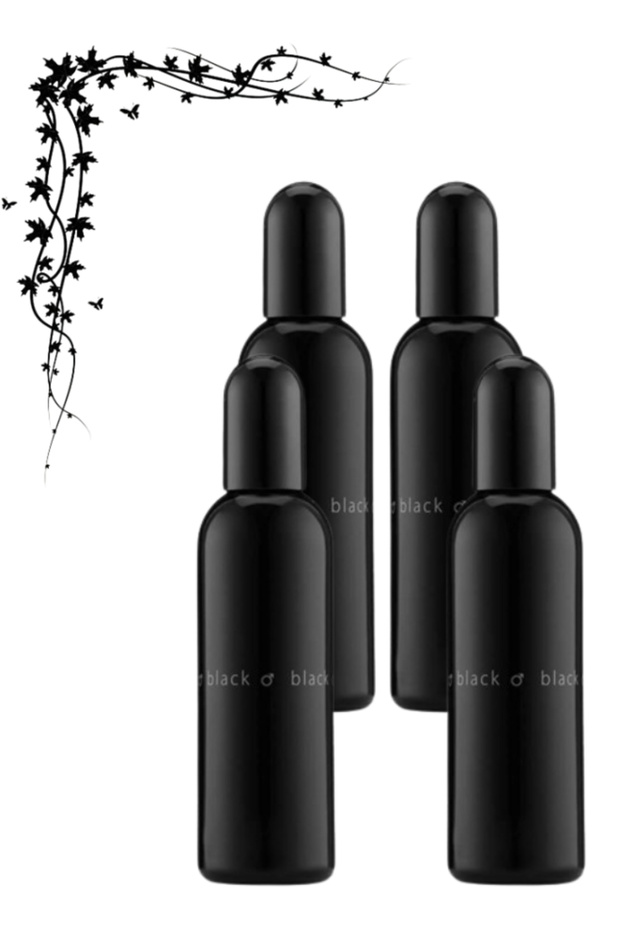 4 قطع عطر أسود 100 مل
