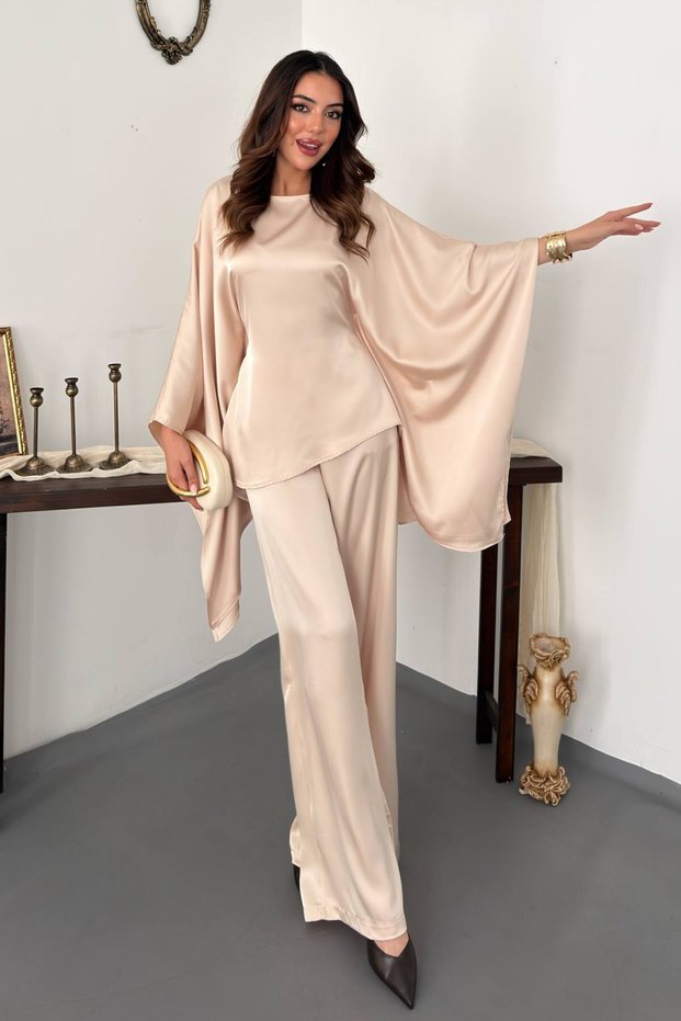 Beige Cape Suit