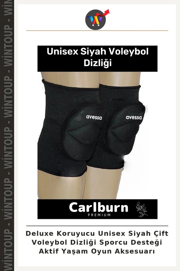 Deluxe Protective Unisex Black Pair of Volleyball Knee Pads—Athletic Support, Active Lifestyle, Sports Accessory
