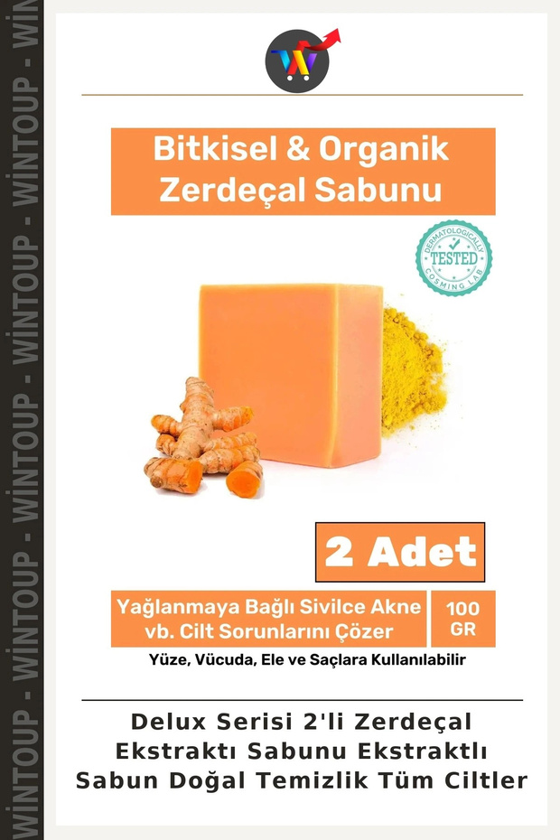 Deluxe Series 2-Pack Turmeric Extract Soap—Extract-Infused Soap for Natural Cleansing, Suitable for All Skin Types
