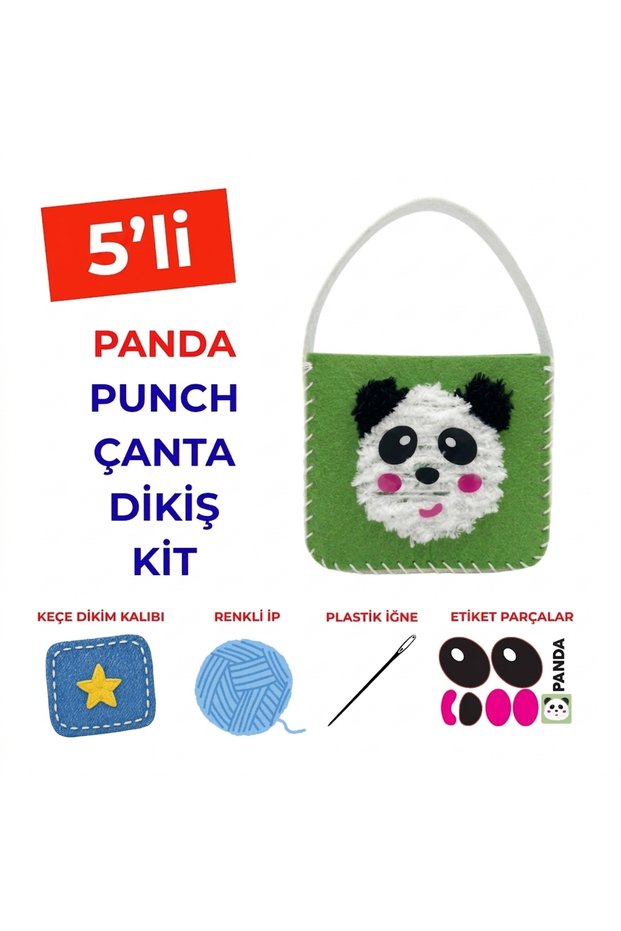 Panda Bag Punch Sewing Set – An Educational Craft and Hobby Activity for Kids - Group Activity