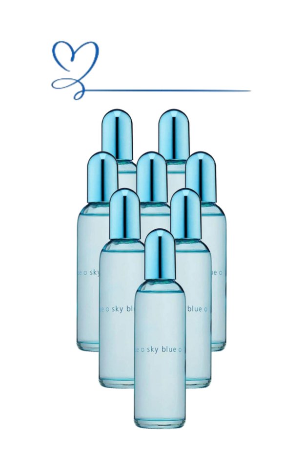 8 قطع عطر أزرق سماوي 100 مل