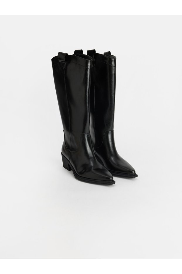 Two Mt Shop Quality Lcw Steps Black Women's Boots