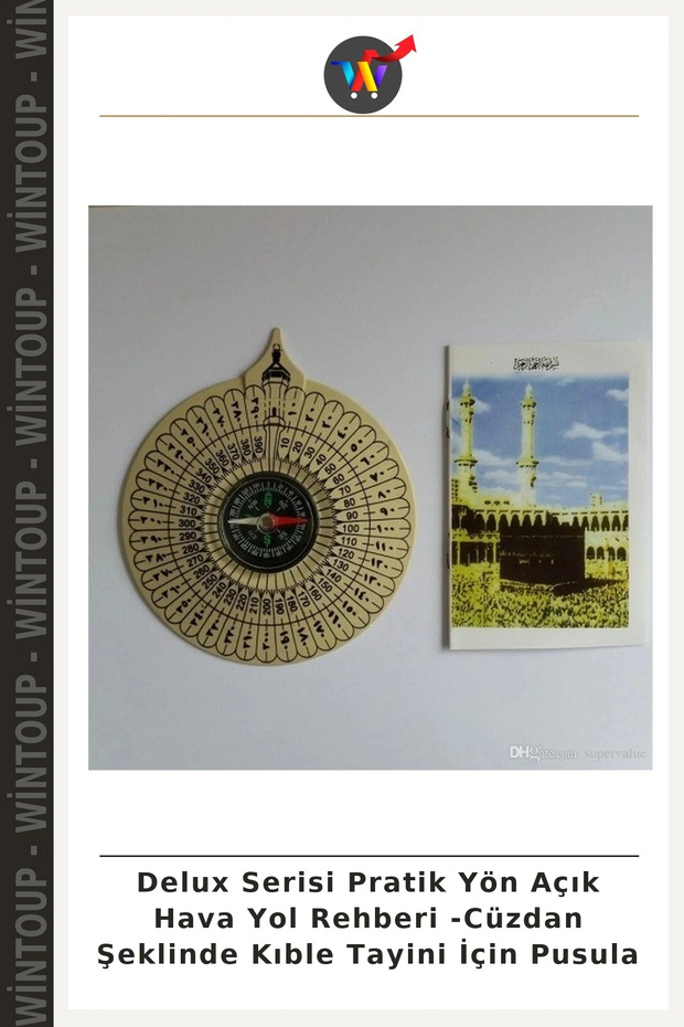 Deluxe Series Practical Outdoor Navigation Guide—Wallet-Sized Compass for Determining the Qibla