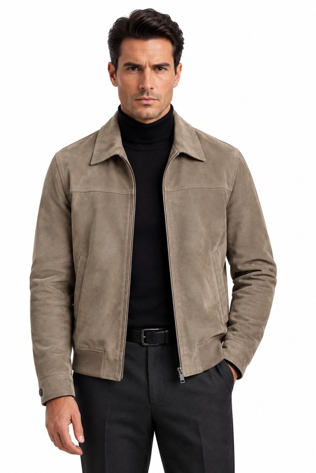 MEN'S SUEDE LEATHER JACKET – CLASSIC AND STYLISH DESIGN