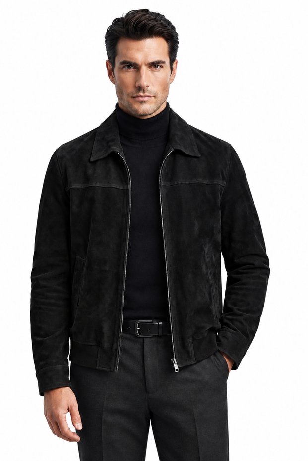 MEN'S SUEDE LEATHER JACKET – CLASSIC AND STYLISH DESIGN