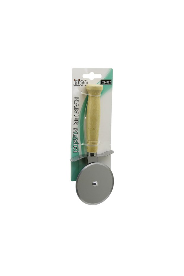 Metal pizza and dough cutter roulette, small, 6.3 cm, with wooden handle, pack of 12.
